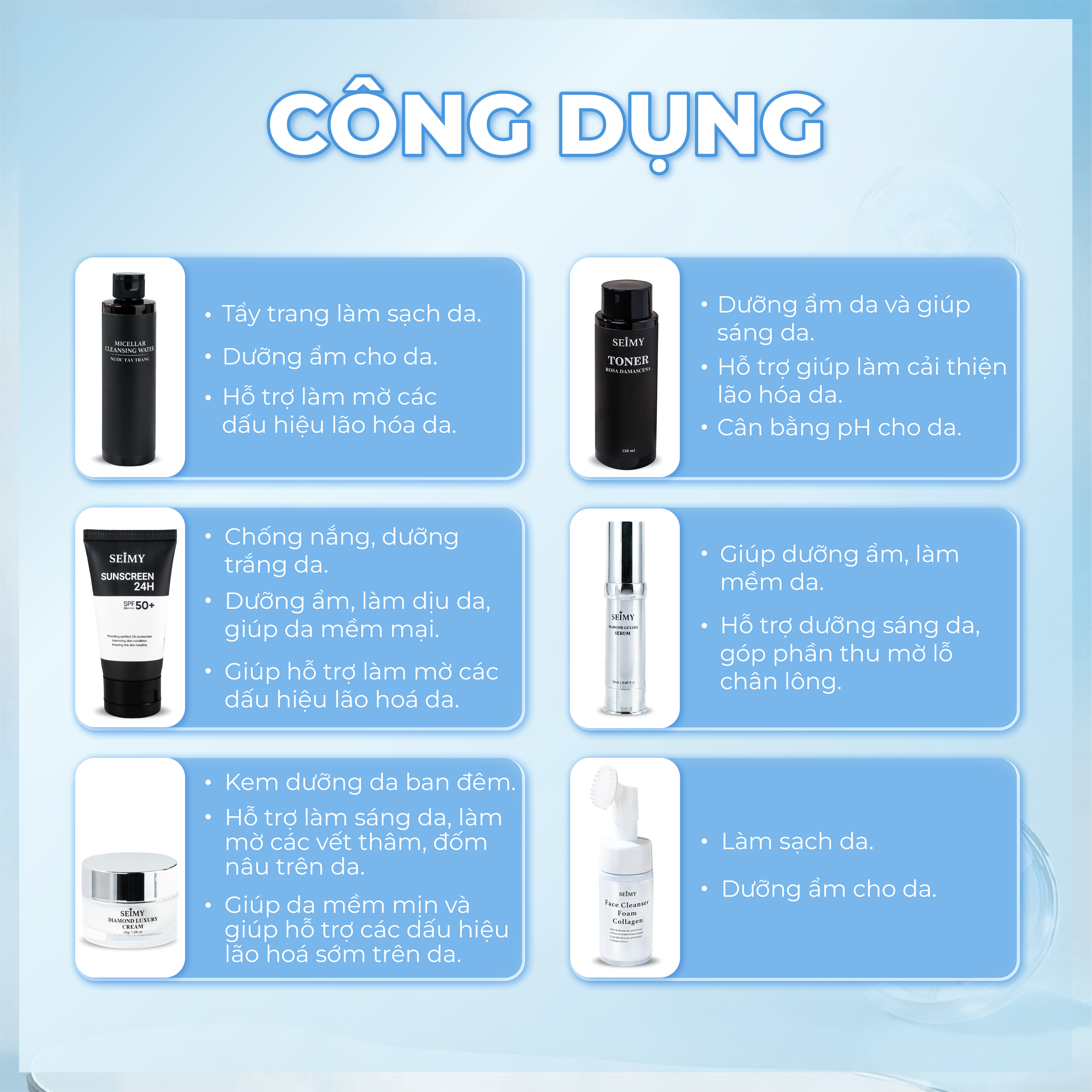 COMBO DƯỠNG DA CHĂM SÓC DA 6 BƯỚC SEIMY-hình-ảnh-1