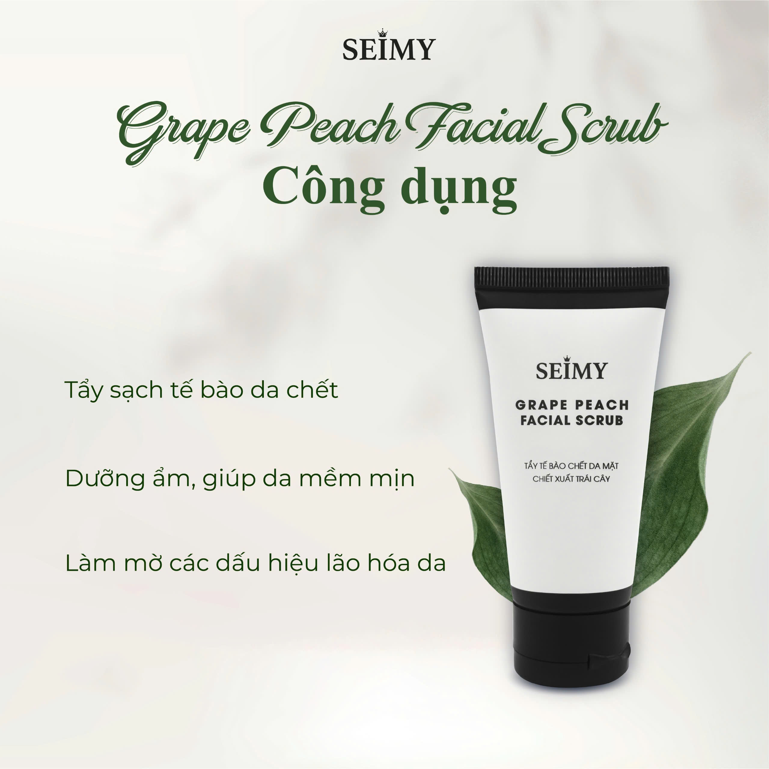 TẨY TẾ BÀO CHẾT DA MẶT SEIMY - GRAPE PEACH FACIAL SCRUB-hình-ảnh-2
