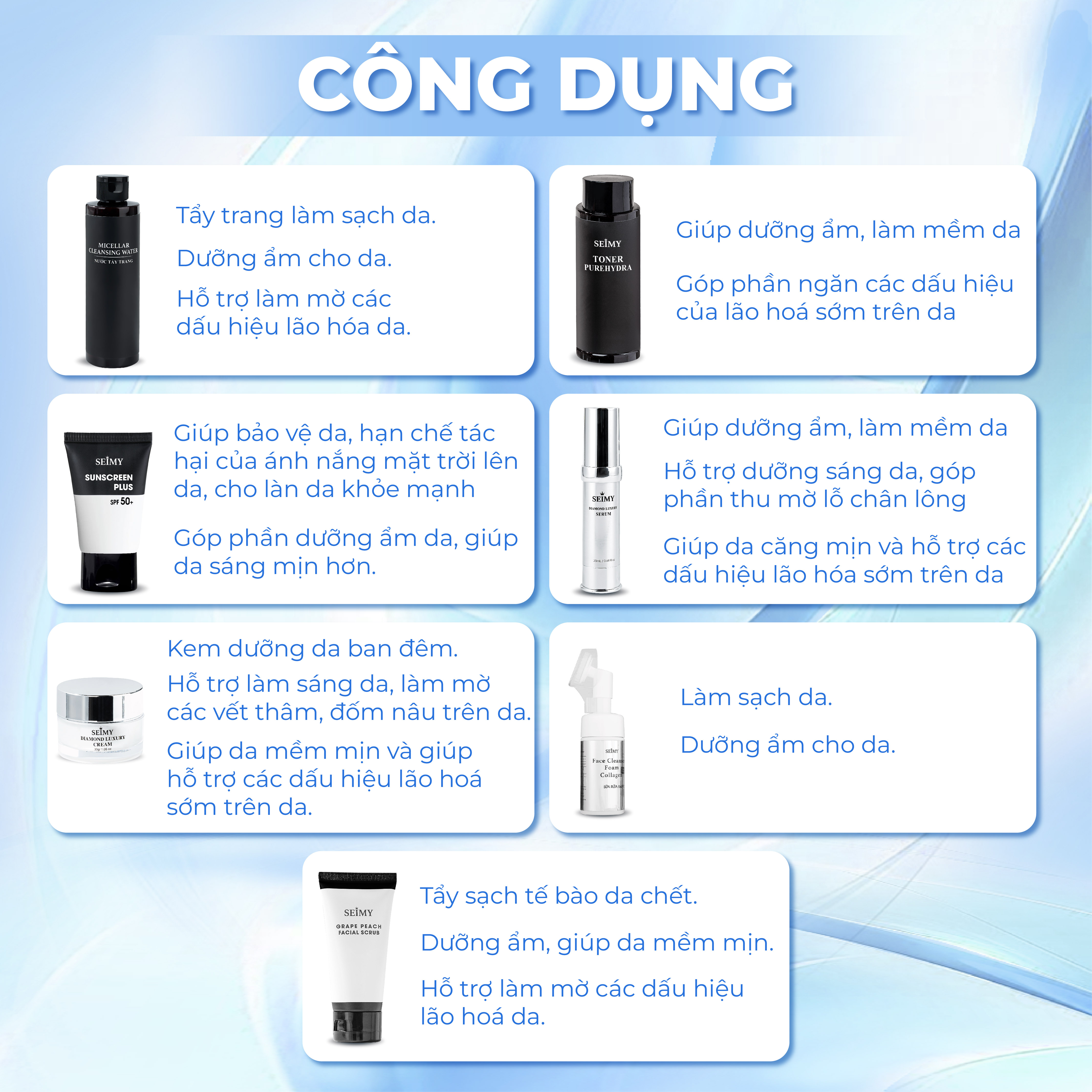 COMBO DƯỠNG DA SEIMY CHĂM SÓC DA 7 BƯỚC-hình-ảnh-1