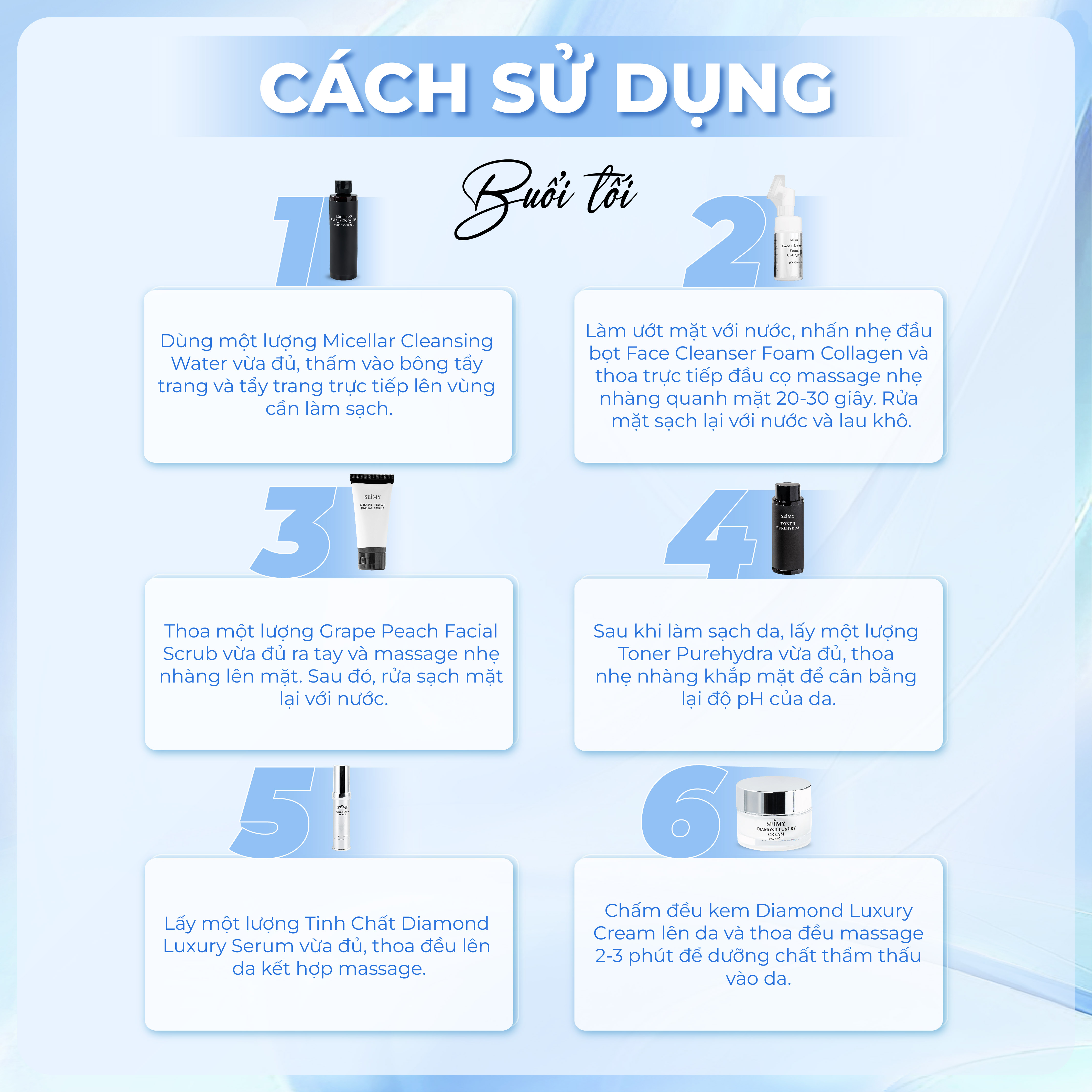 COMBO DƯỠNG DA SEIMY CHĂM SÓC DA 7 BƯỚC-hình-ảnh-3