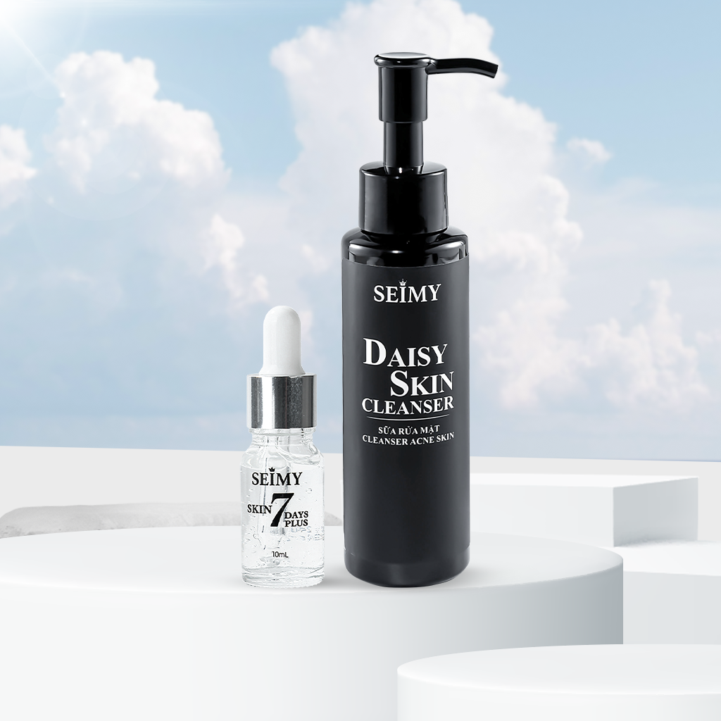 COMBO SERUM HỖ TRỢ GIẢM MỤN VÀ SỮA RỬA MẶT SEIMY