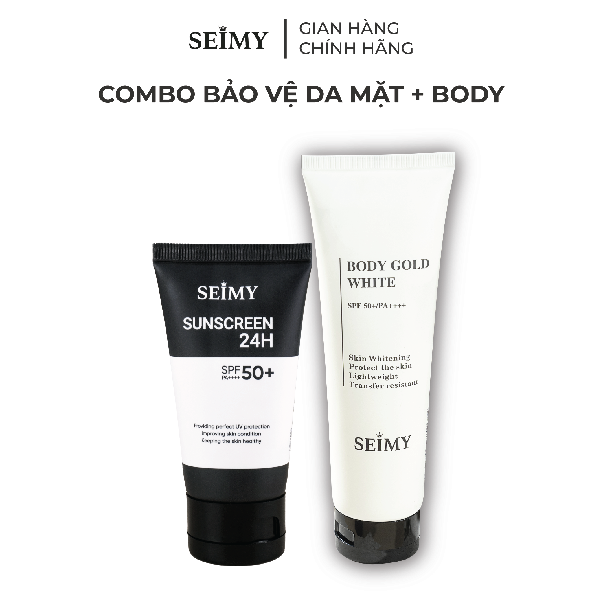 COMBO DƯỠNG DA BODY VÀ KEM CHỐNG NẮNG SEIMY
