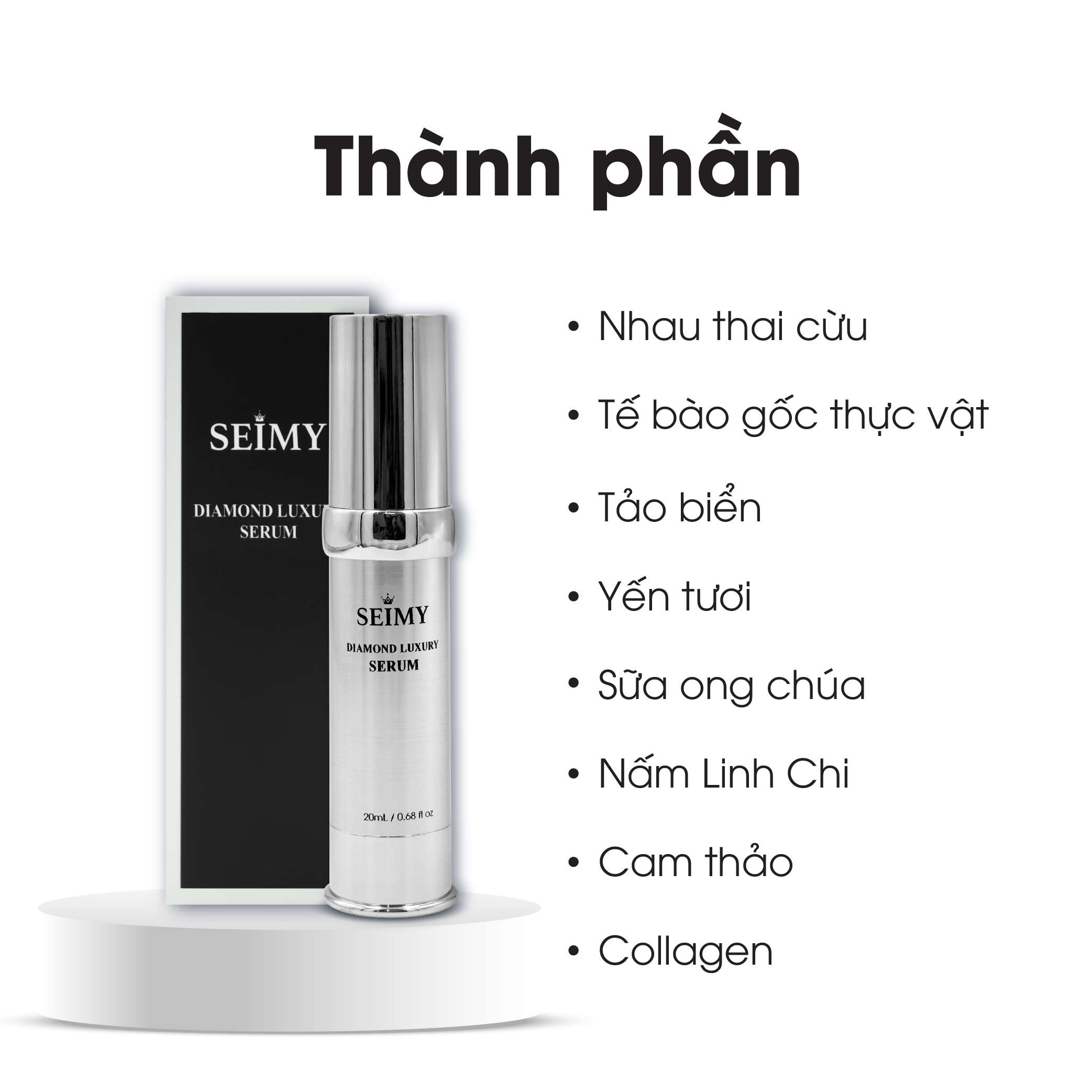 COMBO 2 CHAI SERUM TINH CHẤT DƯỠNG DA SEIMY - DIAMOND LUXURY SERUM-hình-ảnh-2