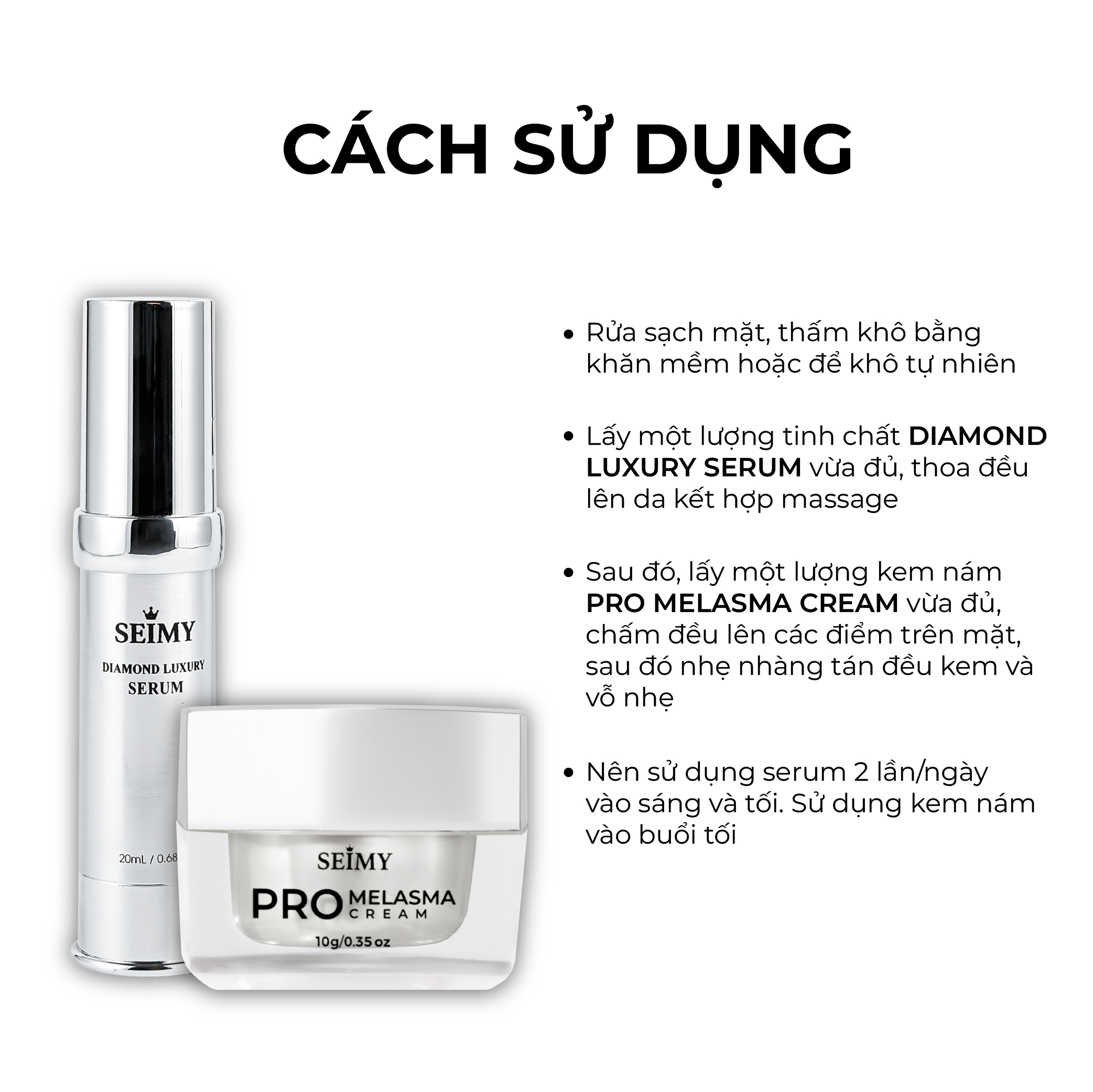 COMBO SERUM DƯỠNG DA NHAU THAI VÀ KEM NÁM SEIMY-hình-ảnh-2