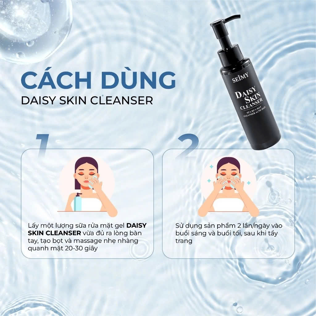 COMBO 2 SỮA RỬA MẶT GEL SEIMY - DAISY SKIN CLEANSER-hình-ảnh-2