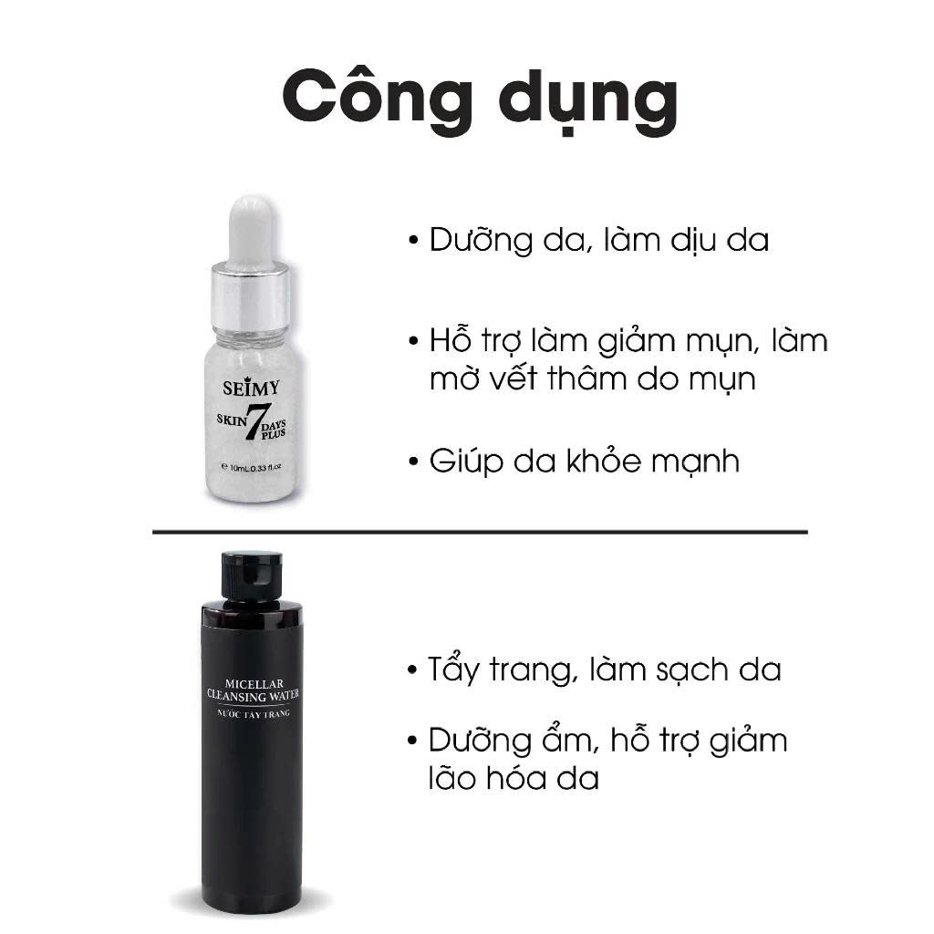 COMBO SERUM HỖ TRỢ GIẢM MỤN VÀ NƯỚC TẨY TRANG SEIMY-hình-ảnh-3