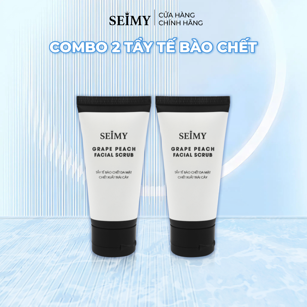 COMBO 2 GEL TẨY TẾ BÀO CHẾT DA MẶT SEIMY - GRAPE PEACH FACIAL SCRUB