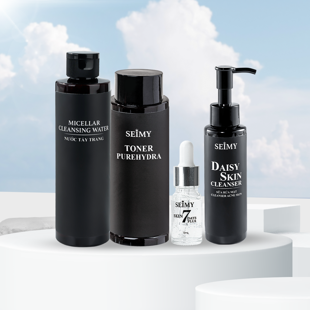COMBO CHĂM SÓC 4 BƯỚC DA DẦU, MỤN SEIMY