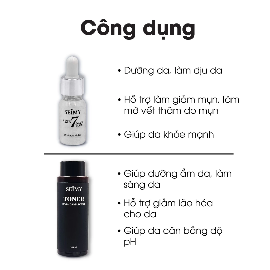 COMBO SERUM HỖ TRỢ GIẢM MỤN VÀ NƯỚC HOA HỒNG SEIMY-hình-ảnh-2