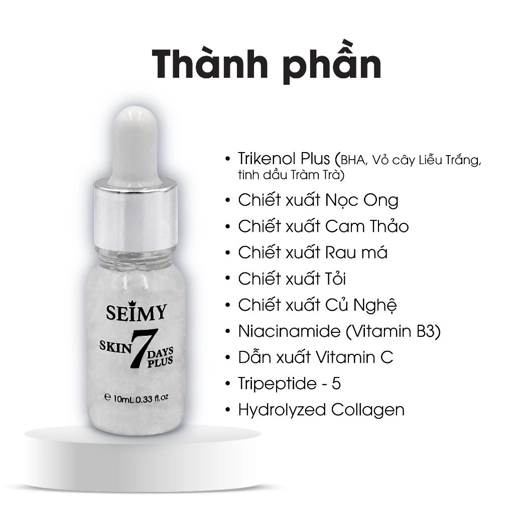 COMBO SERUM HỖ TRỢ GIẢM MỤN VÀ QUE NẶN MỤN SEIMY - SKIN 7DAYS PLUS-hình-ảnh-2