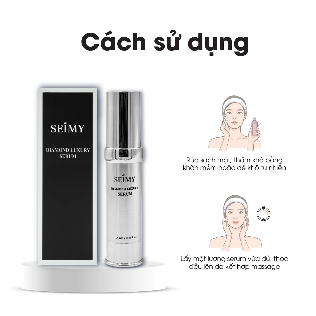 COMBO DƯỠNG DA NHAU THAI SEIMY - DIAMOND LUXURY CREAM - DIAMOND LUXURY SERUM-hình-ảnh-3