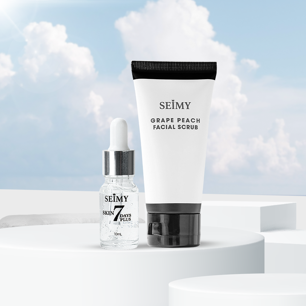 COMBO GEL TẨY DA CHẾT MẶT VÀ SERUM HỖ TRỢ GIẢM MỤN SEIMY