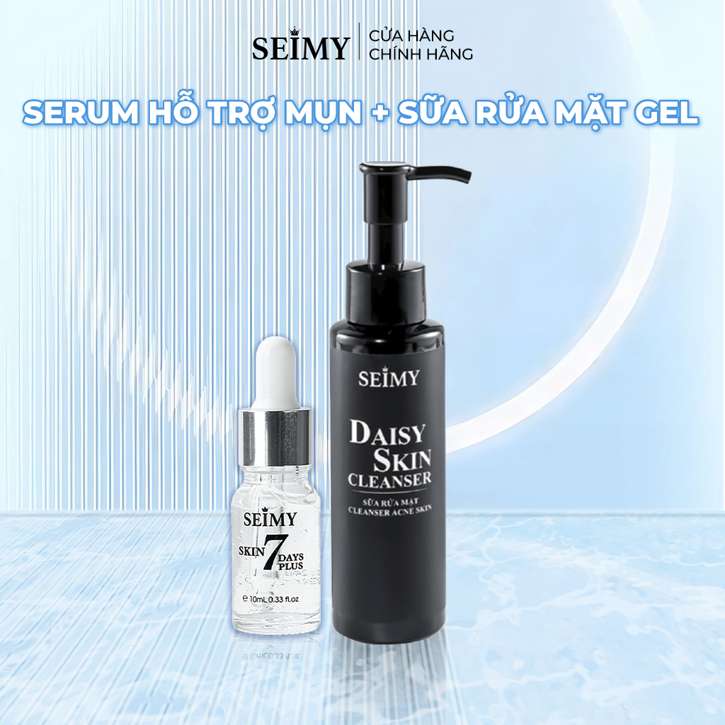 COMBO SERUM HỖ TRỢ GIẢM MỤN VÀ SỮA RỬA MẶT SEIMY-hình-ảnh-0