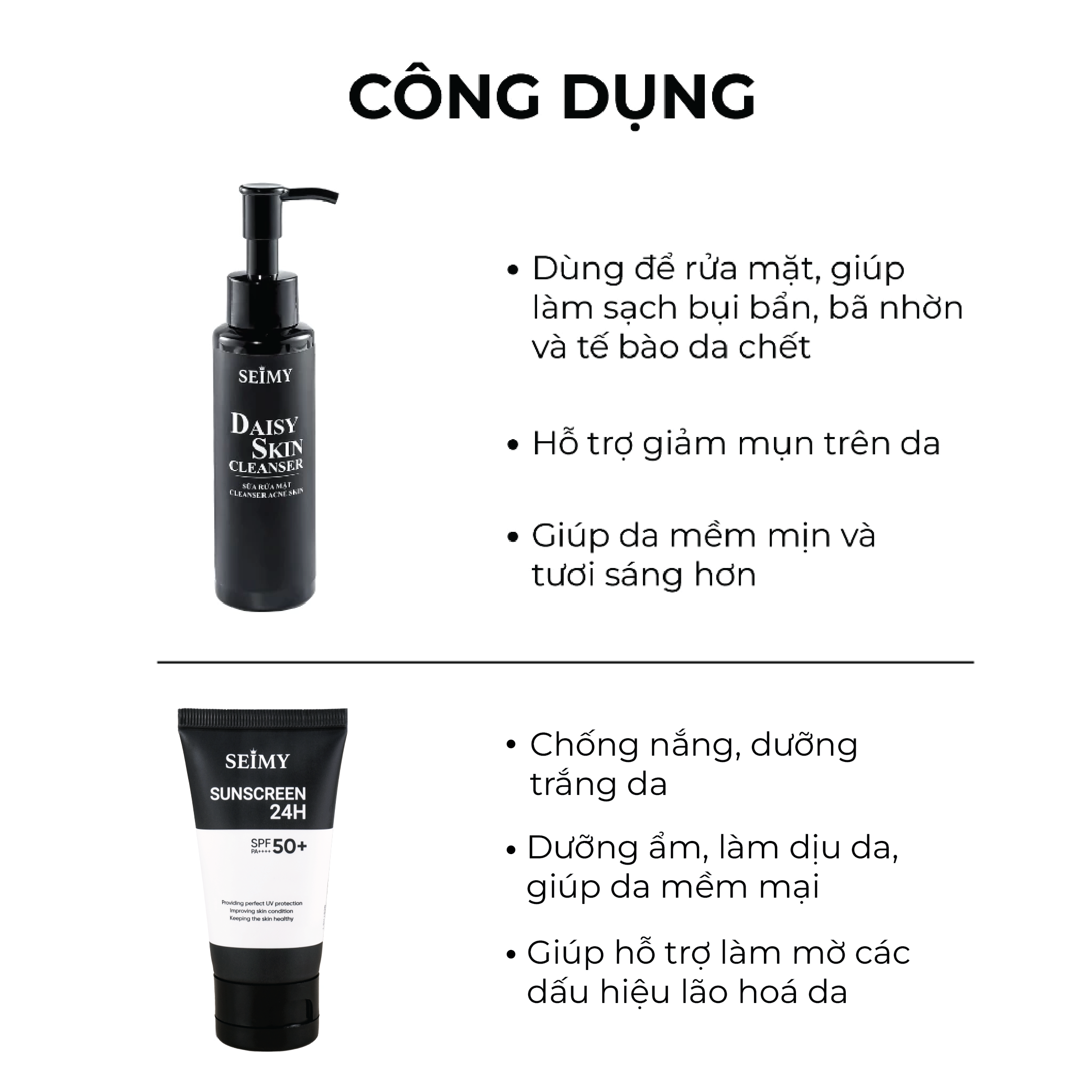 COMBO KEM CHỐNG NẮNG VÀ SỮA RỬA MẶT GEL SEIMY-hình-ảnh-1