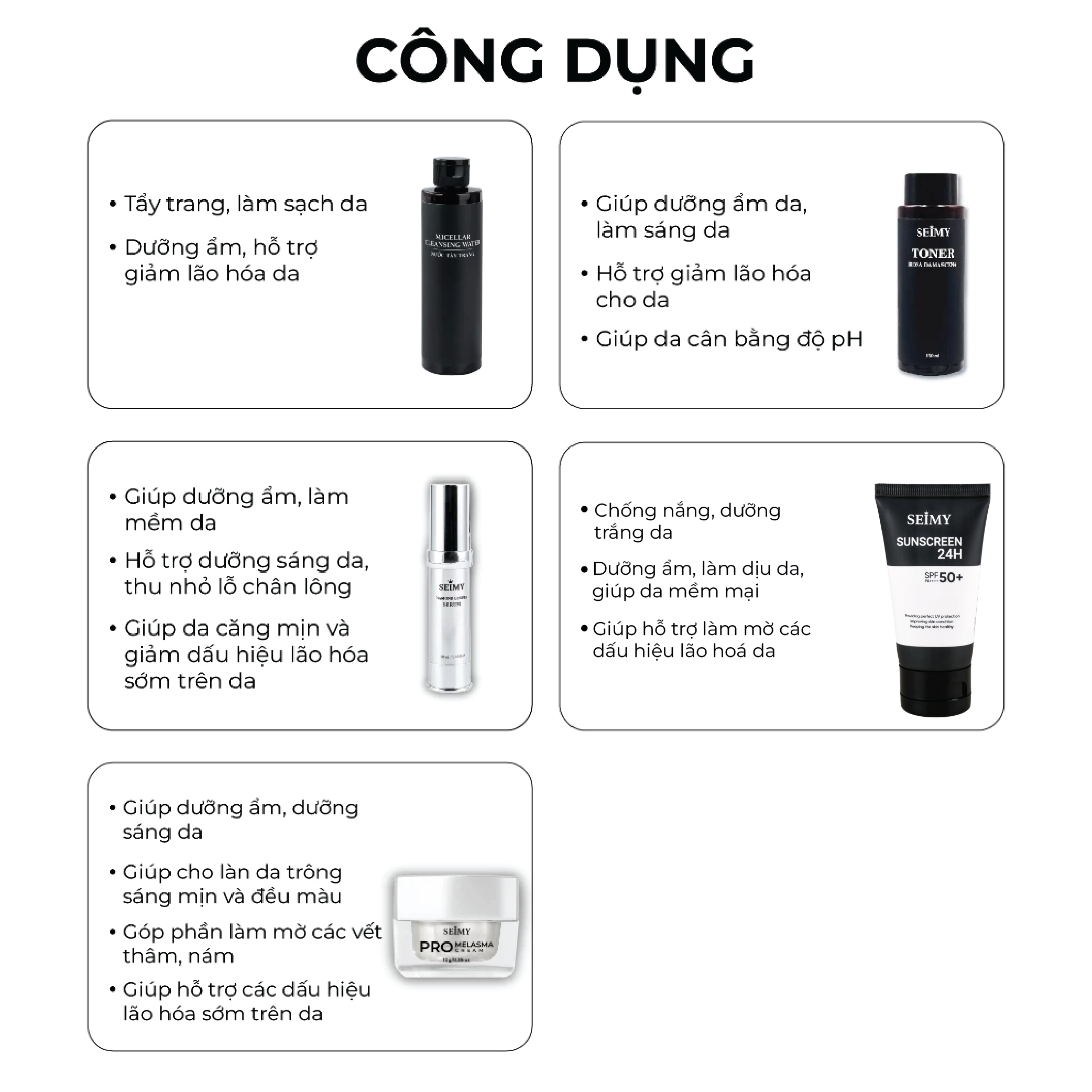 COMBO CHĂM SÓC DA NÁM SEIMY 5 BƯỚC-hình-ảnh-1