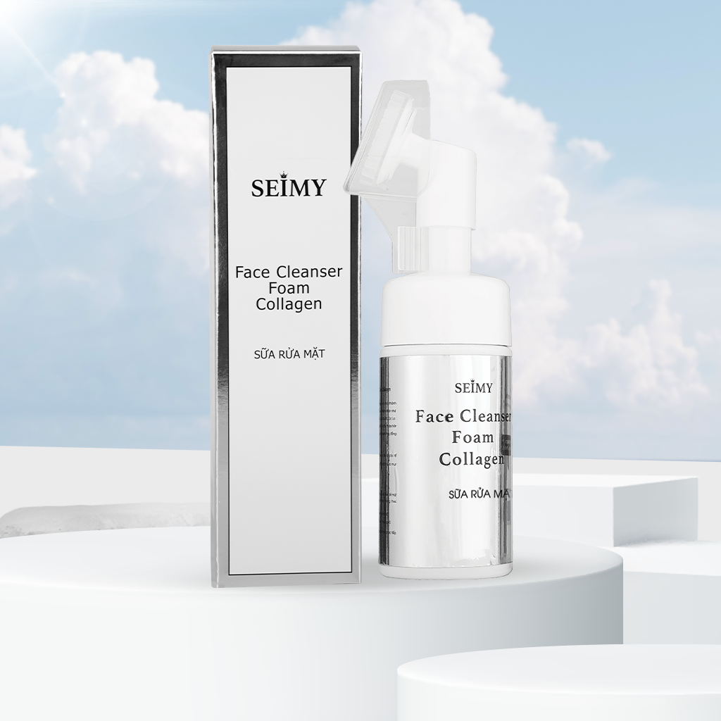 SỮA RỬA MẶT SEIMY COLLAGEN ĐẦU CỌ TẠO BỌT -  FACE CLEANSER FOAM COLLAGEN