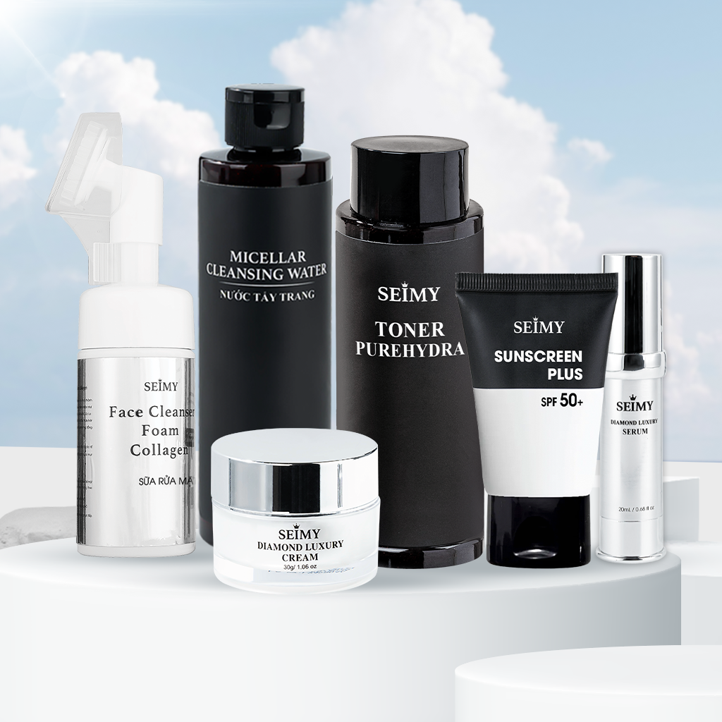 COMBO DƯỠNG DA CHĂM SÓC DA 6 BƯỚC SEIMY